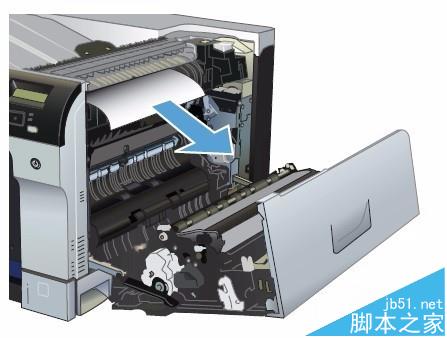 HP CP5225打印機(jī)右擋蓋卡紙該怎么清除?