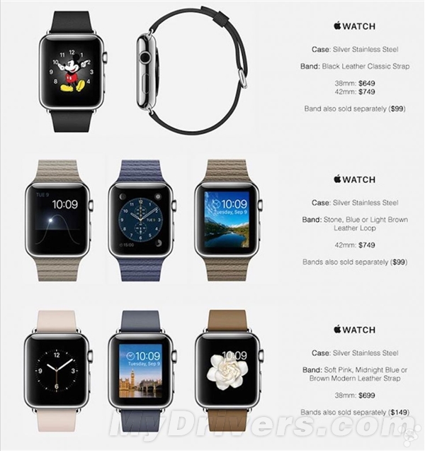 蘋果Apple Watch售價(jià)完全曝光！最貴15萬(wàn)人民幣