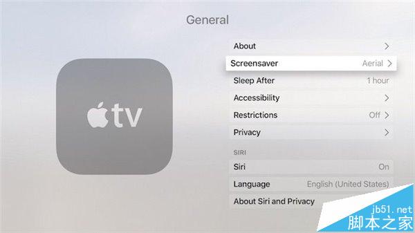 Apple TV 4怎么管理和设置屏保?