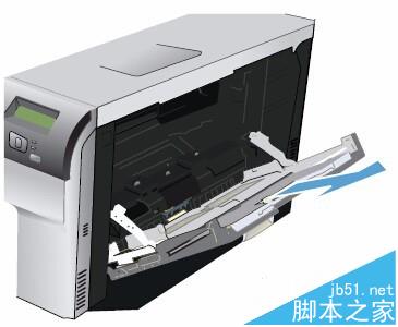 HP CP5225彩色激光打印機(jī)怎么給紙盒1和紙盒2放紙?