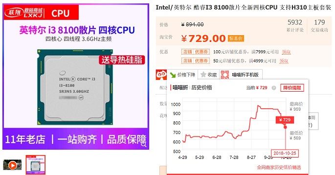 i3-8100搭GTX1065高性价比 4000不到组装一台吃鸡配置推荐