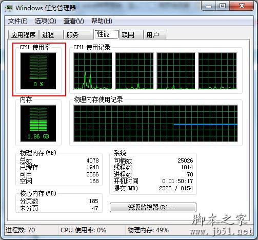 cpu使用率不稳定忽高忽低的原因分析与解决方法(图文)