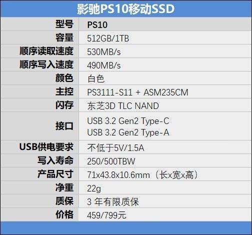 影馳PS10 1TB移動(dòng)SSD怎么樣 影馳PS10 1TB移動(dòng)SSD詳細(xì)評(píng)測(cè)