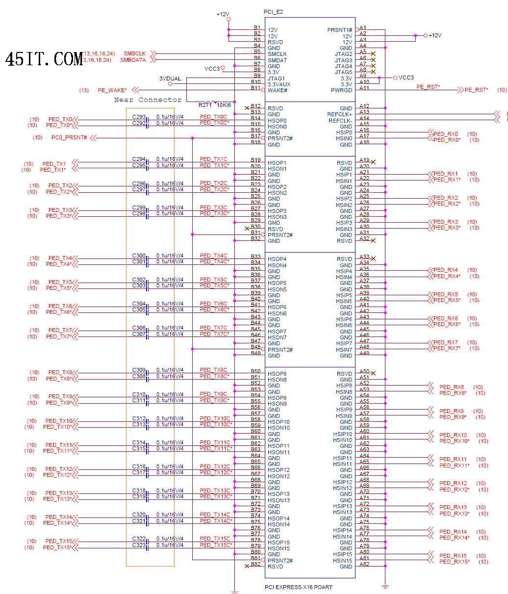 PCI-E插槽测试点及其电路图