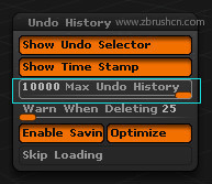 ZBrush保存历史记录太多导致文件很大该怎么办?