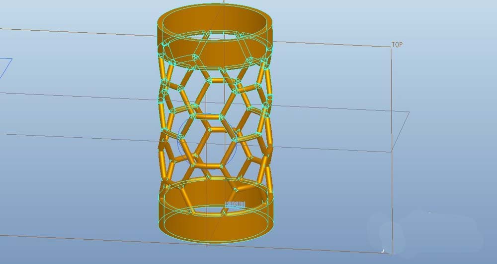 proe5.0制作制作一个柱形镂空模型?