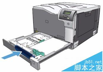 HP CP5225彩色激光打印機(jī)怎么給紙盒1和紙盒2放紙?