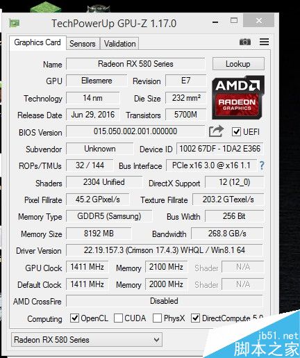 RX 480成功刷成RX 580:穩(wěn)定性相當(dāng)好/頻率自動(dòng)提升