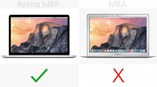 新款Macbook Pro和Macbook Air参数对比