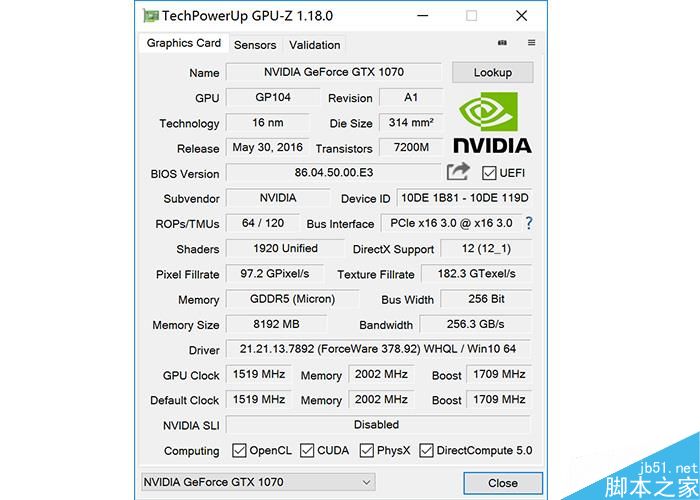 全球首款单插槽影驰无双GTX 1070评测