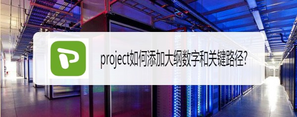 project項目怎么添加大綱數字和關鍵路徑?