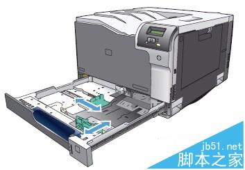 HP CP5225彩色激光打印機(jī)怎么給紙盒1和紙盒2放紙?