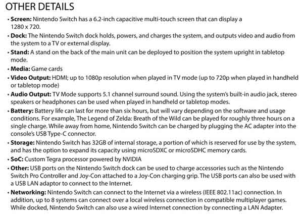 任天堂Switch使用720p分辨率多點(diǎn)觸摸屏幕