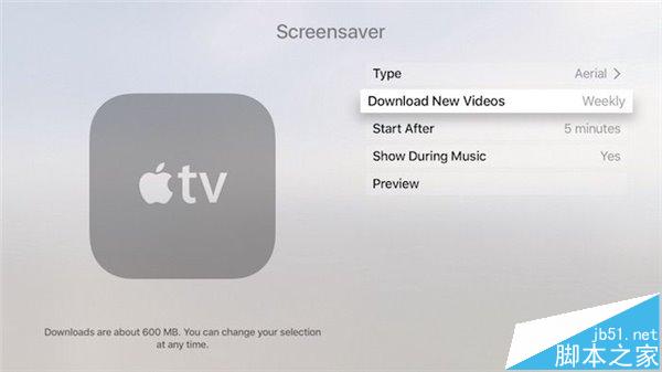 Apple TV 4怎么管理和设置屏保?