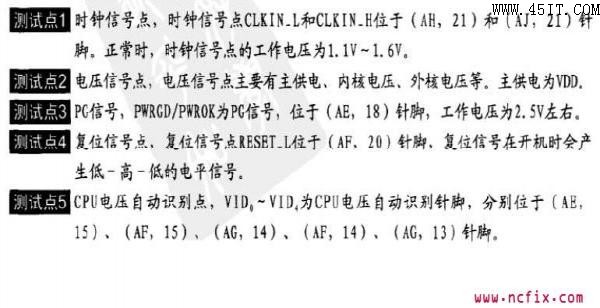 SOCKET 754插座故障测试点