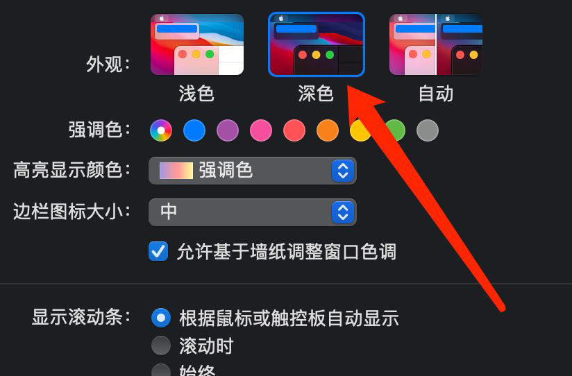 MacOS bigsur系统怎么开启黑暗模式? MacOS深色模式的用法