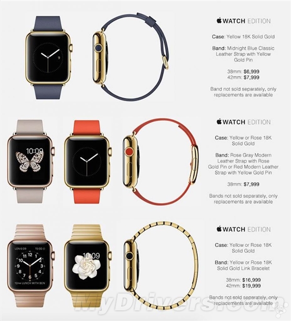 蘋果Apple Watch售價(jià)完全曝光！最貴15萬(wàn)人民幣