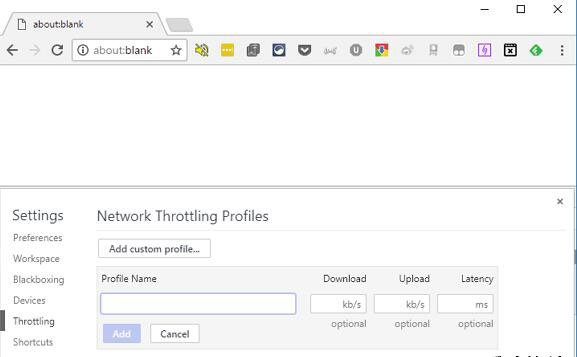 利用chrome自带工具限制浏览器页面浏览、下载速度的方法介绍