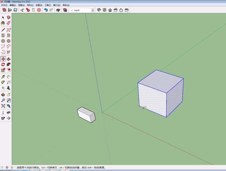 Sketchup2017草图大师怎么移动模型?