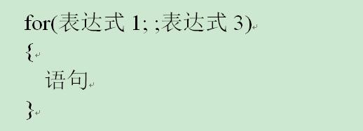 vs中for循环中省略表达式怎么使用?