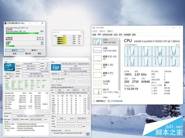 酷睿i7 8550U性能如何？Intel第八代酷睿i7 8550U低压处理器全面首发评测