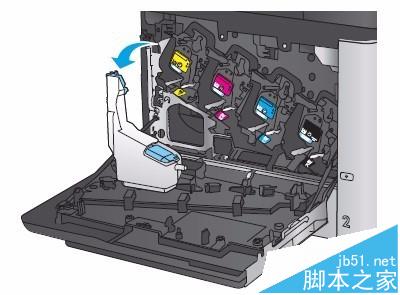 HP M680打印機怎么更換碳粉收集裝置?