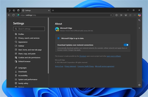 微软Edge设置页面变样：更精简、打开更快