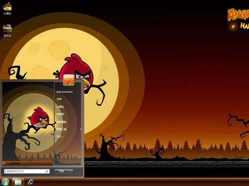 Win7主題：憤怒的小鳥