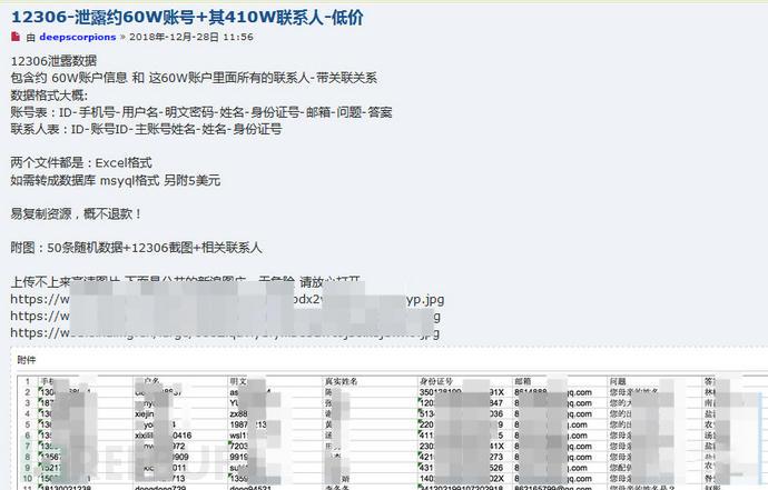 鐵總否認(rèn)，那暗網(wǎng)超 400 萬(wàn) 12306 用戶數(shù)據(jù)是從哪泄露的？