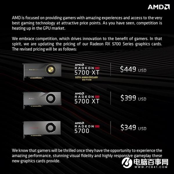 AMD RX 5700顯卡最新售價曝光：349美元起？