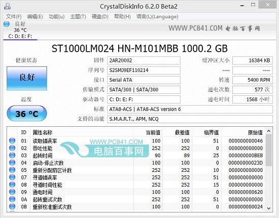 硬盤檢測工具CrystalDiskInfo綠色中文版下載