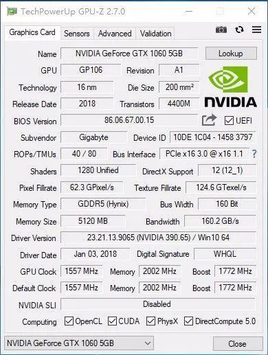 網(wǎng)吧吃雞特供版 GTX10605G版顯卡評測