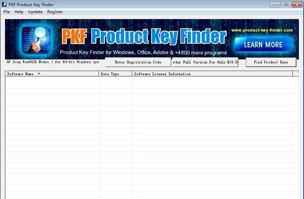 PKF Product Key Finder(密碼找回工具)