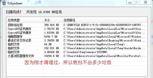 TcSysclean(垃圾清理軟件)