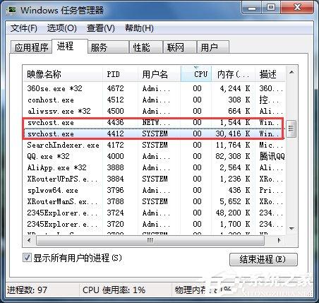 Win7查看某个端口被占用的解决方法