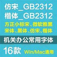 国标字体库(字体合集打包下载) 免费版软件下载